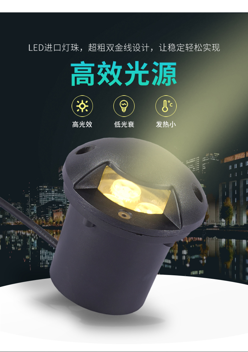 戶外防水 led透光埋地燈 一二三四透光地埋燈3W5W6W9W12W15W18W(圖4)